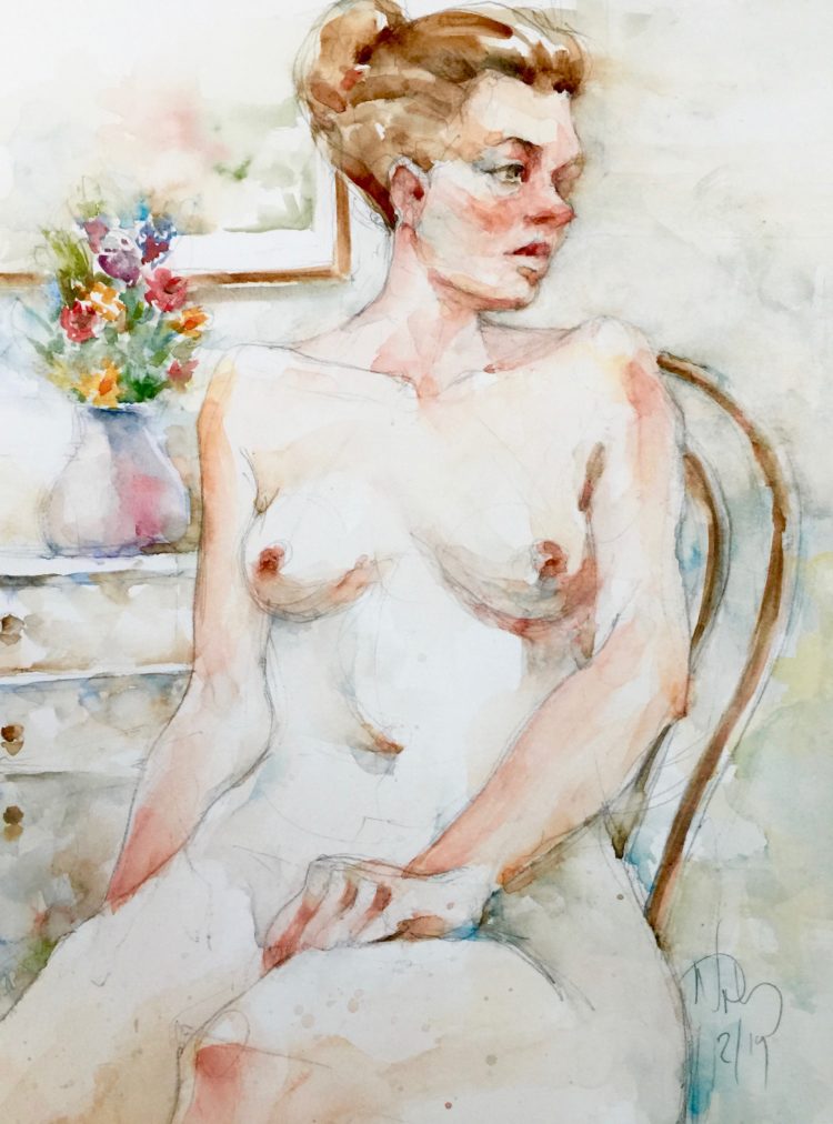 Seated nude