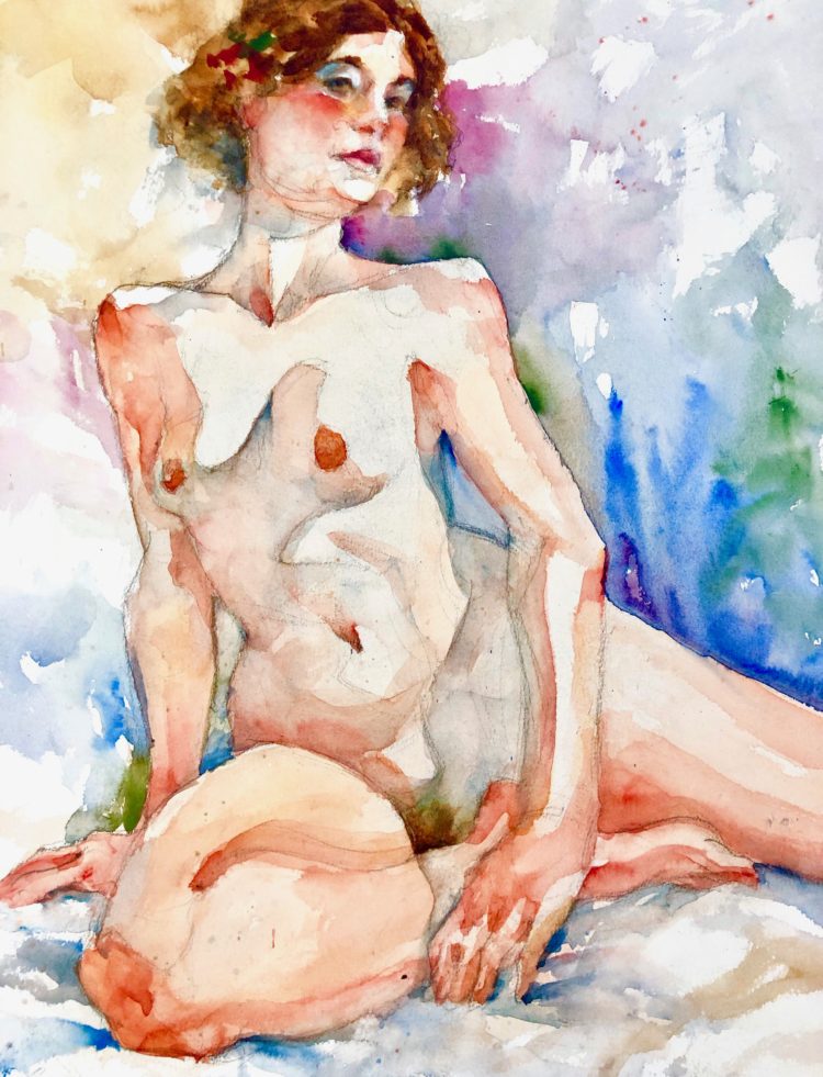 Seated nude