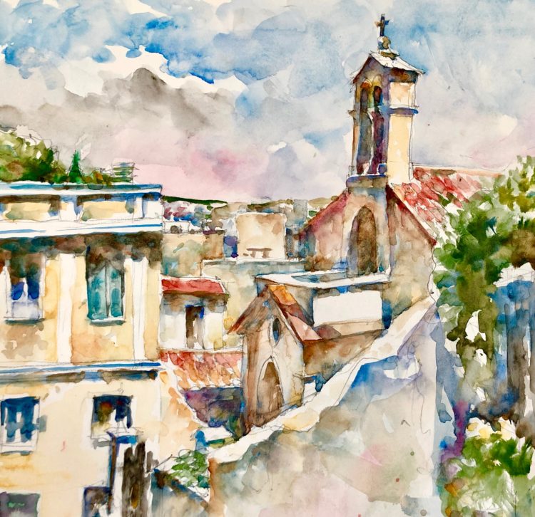 Plaka at dusk (Chrysokastriotissa Church)