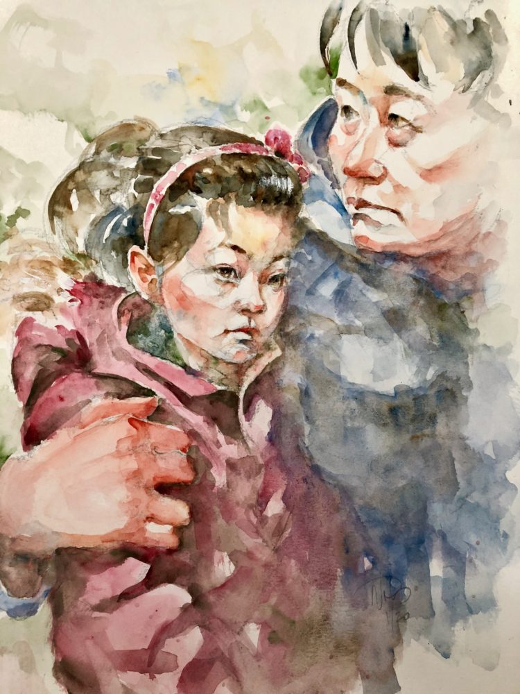 Little girl at the Hangzhou Metro