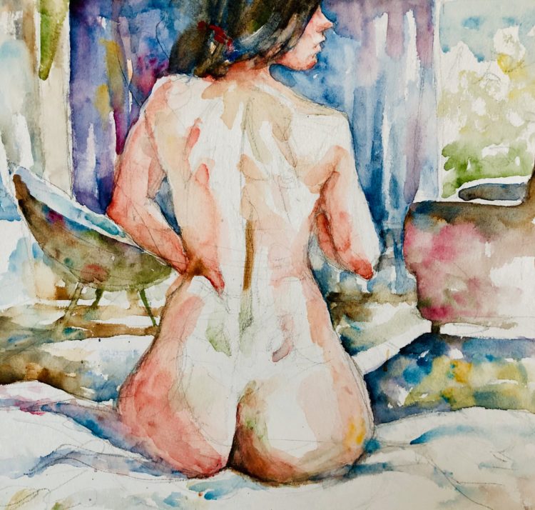 Seated nude